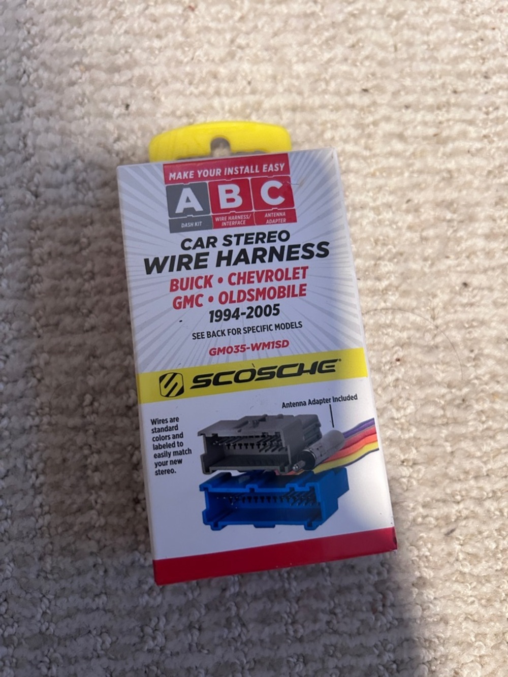 Car Stereo Wiring Harness Adapter – Yellow/White/Red